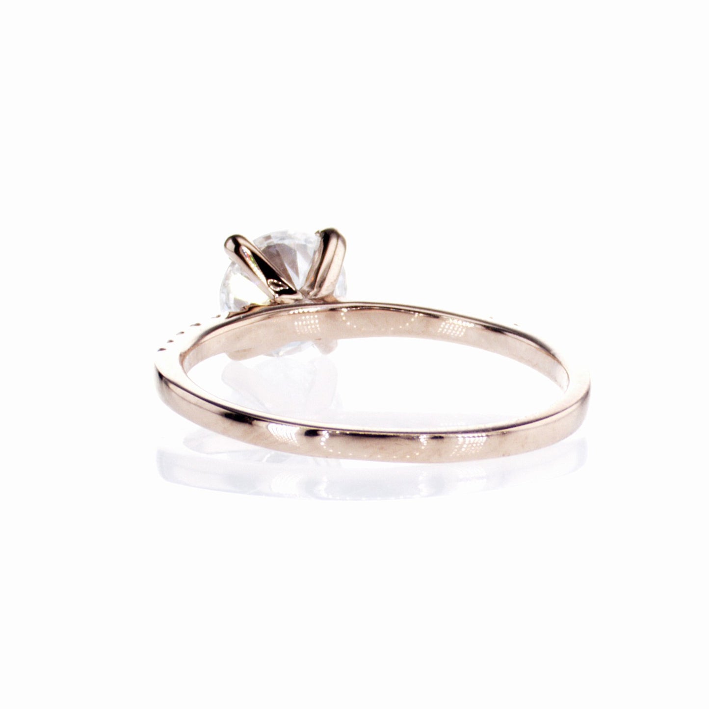 14 kt gouden ring gezet met 1.17 ct diamanten, centrale 0.91 ct. SI1 -F top wit