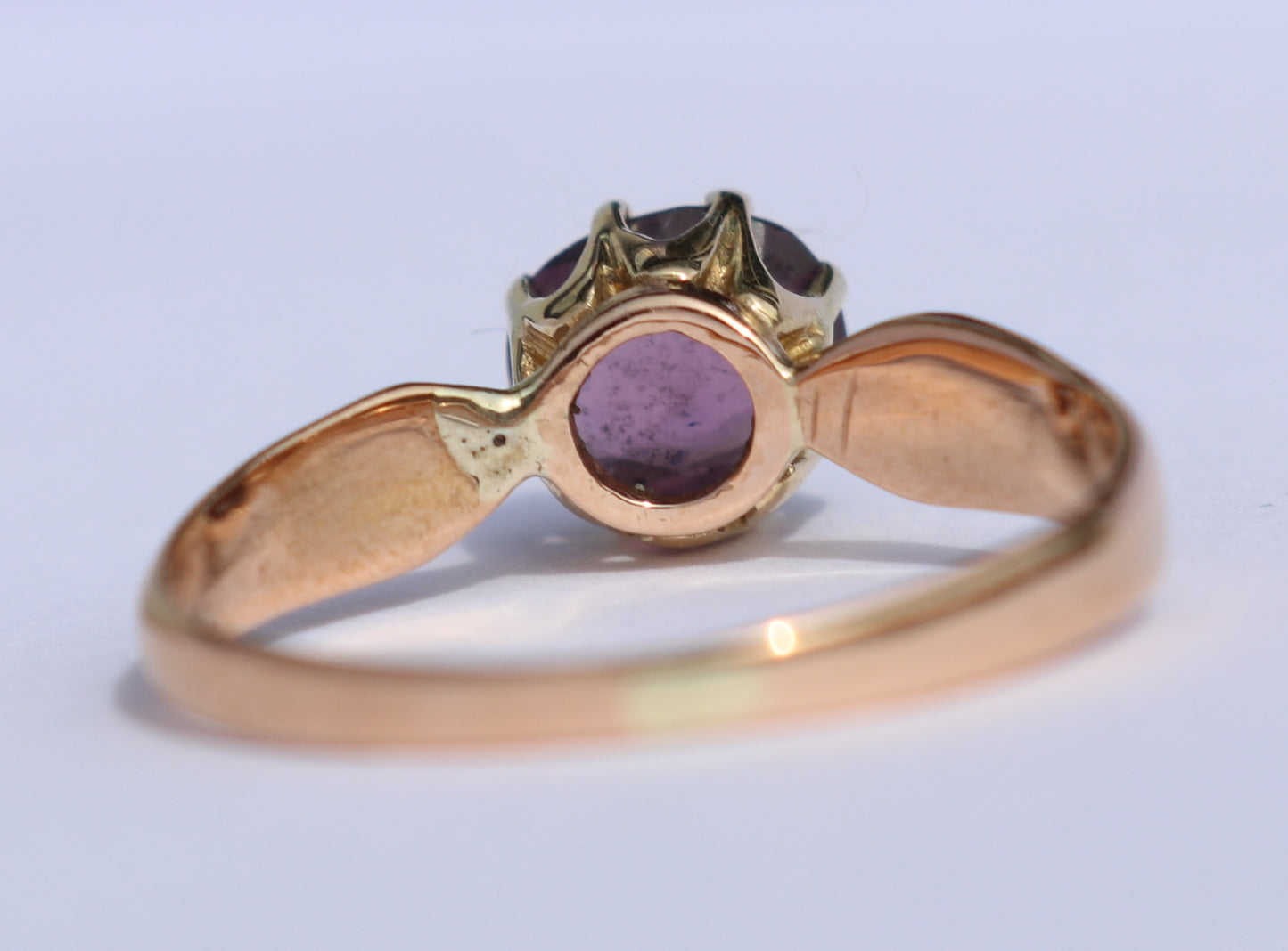 14 kt gouden ring amethist