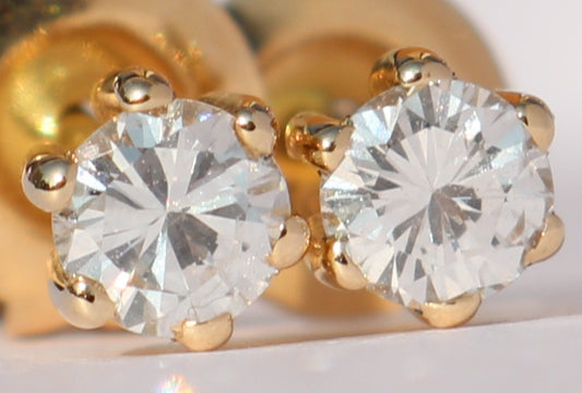 14 kt gouden oorbellen 0.28 ct diamanten natuurlijk
