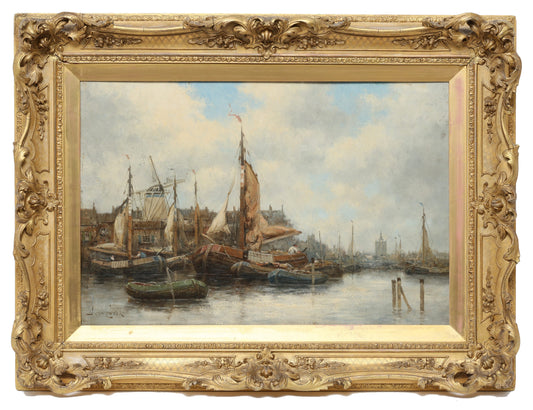 Hermanus Koekkoek II jr. 1836-1909 Stad aan een rivier