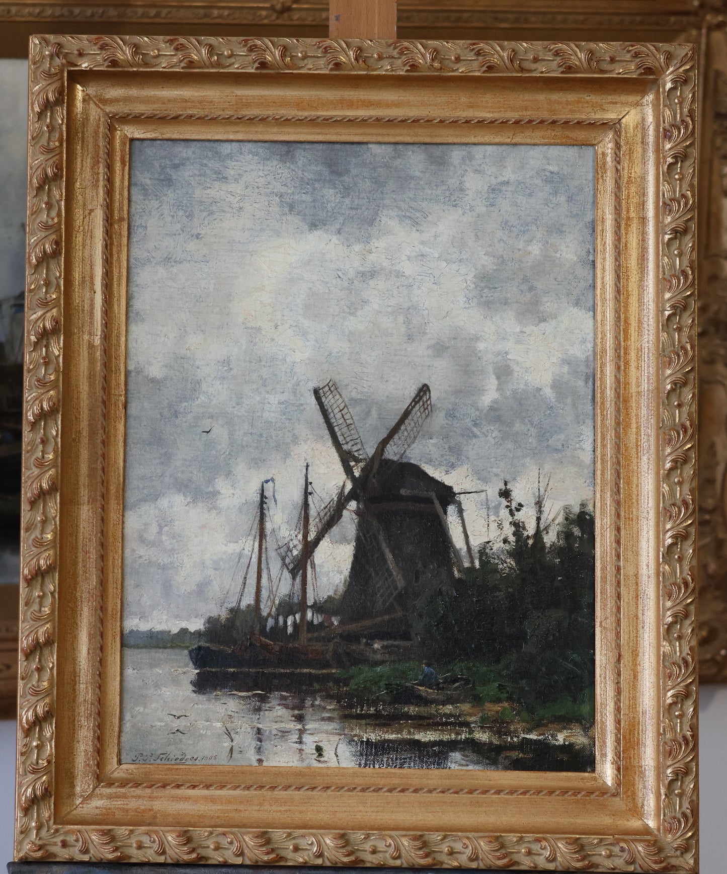 Petrus Paulus Schiedges jr.(1860-1922), olieverf op doek