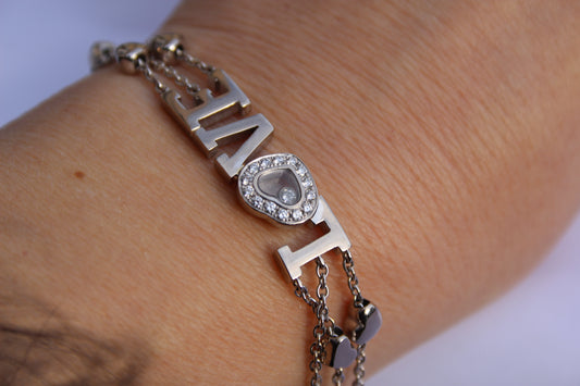 Vintage collectie 2019; Verkocht Chopard armband Love 18 kt goud