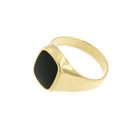 14 kt heren ring zegelring Onyx 4.10 gram